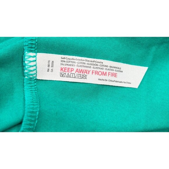 Free People Intimately High Noon Bodysuit Green Short Sleeve Cotton Blend Size L - Picture 4 of 13